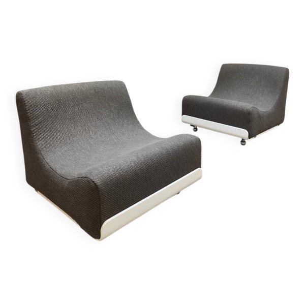 2 chauffeuses Orbis par Luigi Colani pour COR, années 1970