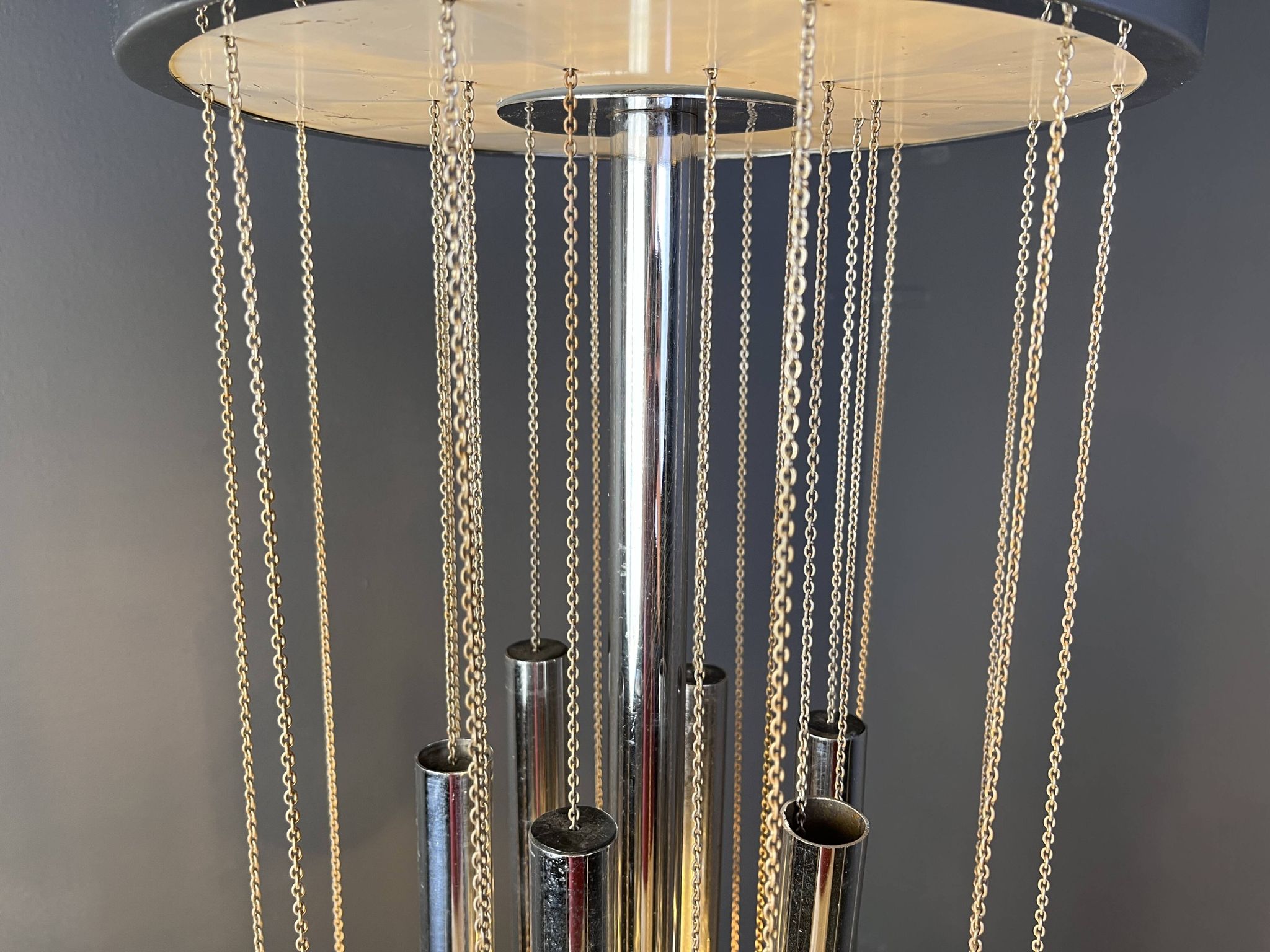 Lustre cascade chromé vintage, années 1970