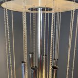 Vintage chromed cascading chandelier, 1970s