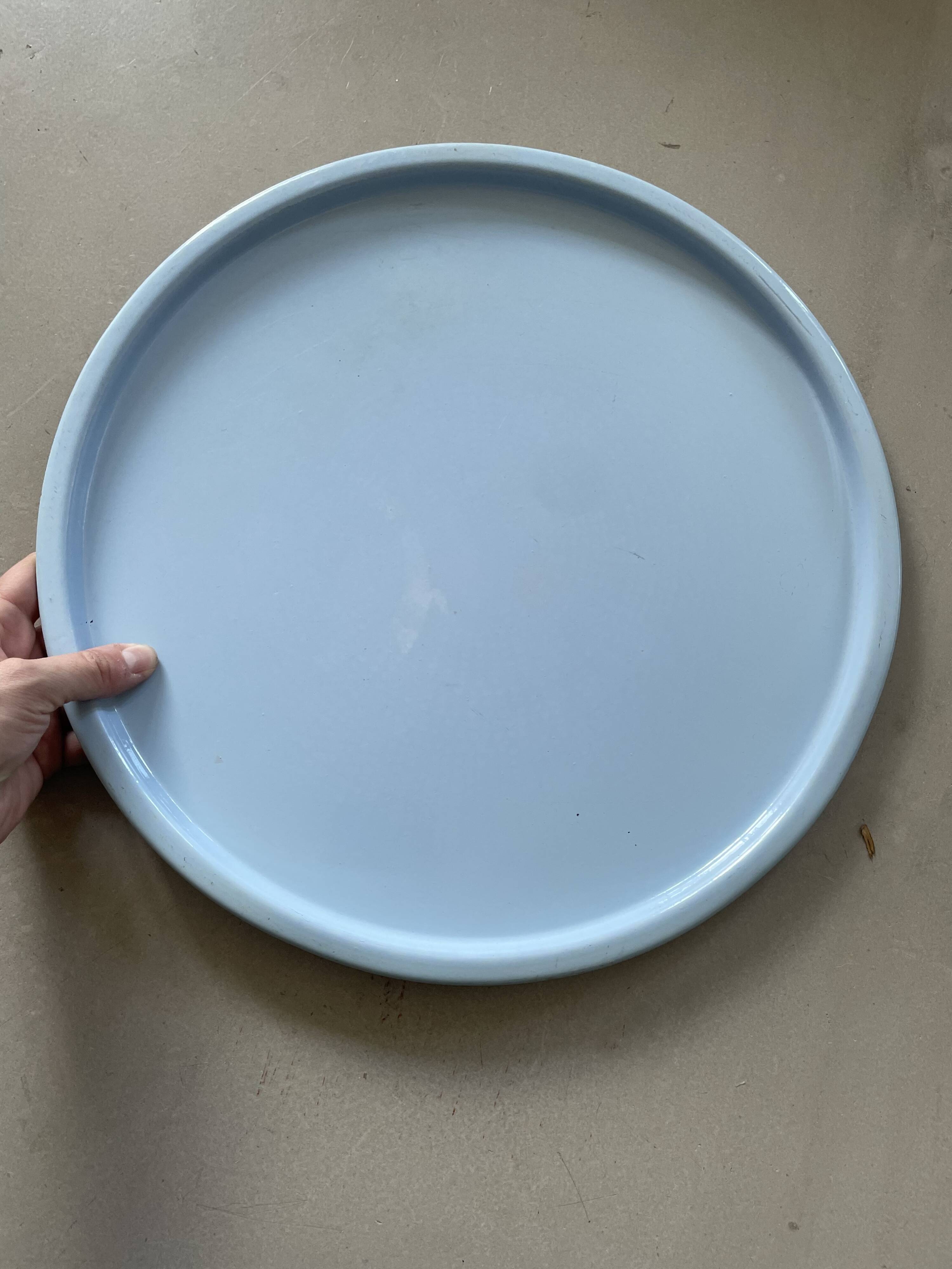 Vintage enameled metal tray