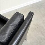 Canapé 2 places en cuir de style Bauhaus, milieu du XXe siècle, années 1960