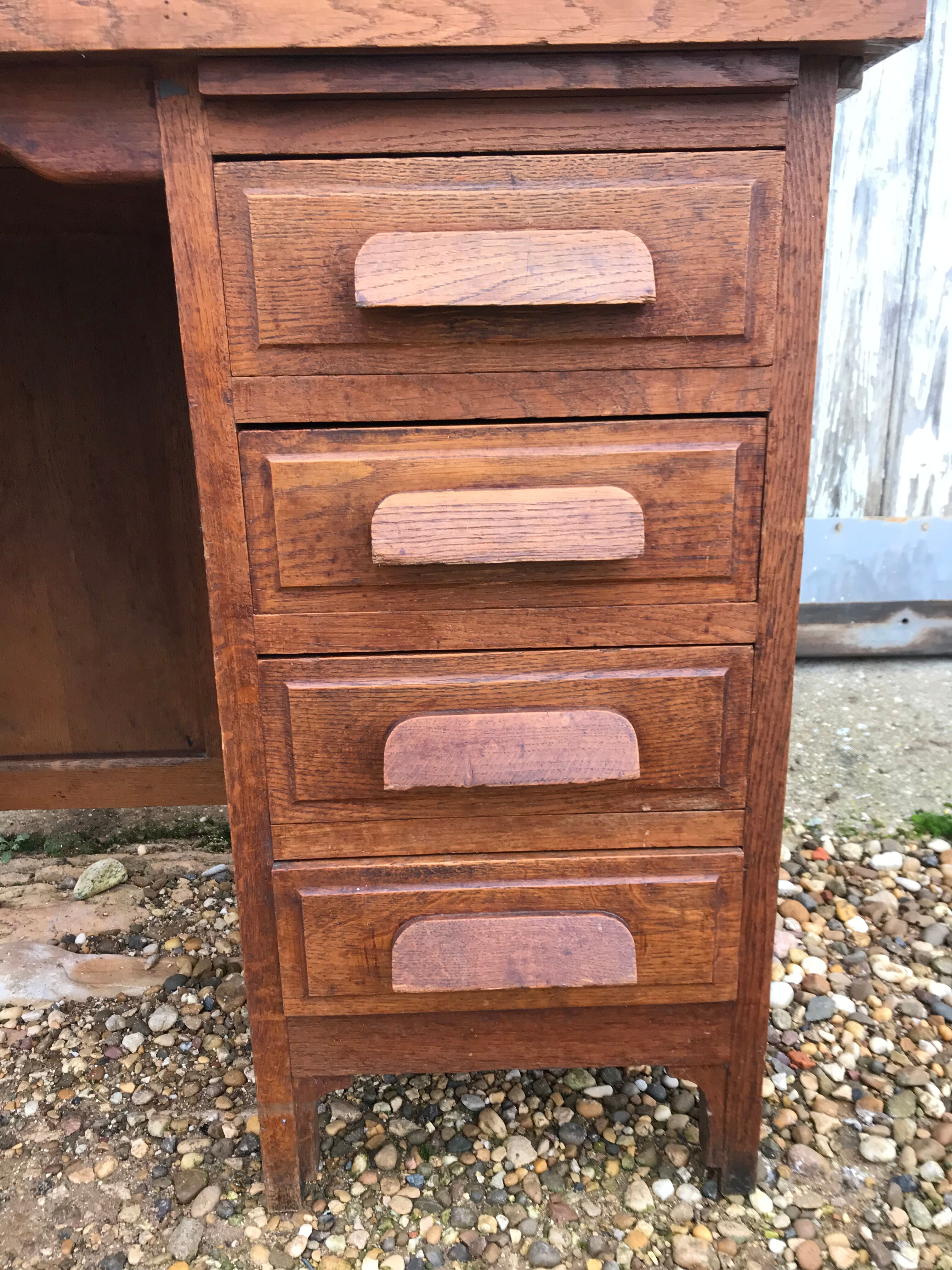 Former administrative oak desk