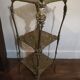 Small old chiseled brass pedestal