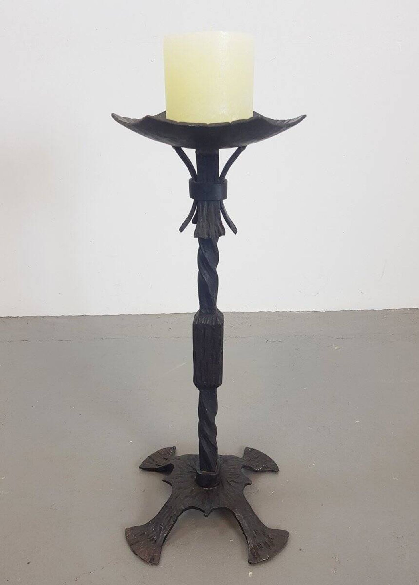 Brutalist Cast Iron Candleholder, Germany, 1960s