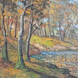 Reflections on the pond - Oil on canvas