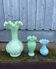 Three Art Deco opaline vases