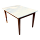 Vintage Oak Farmhouse Table with White Top