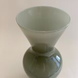 Opaline gray green vase