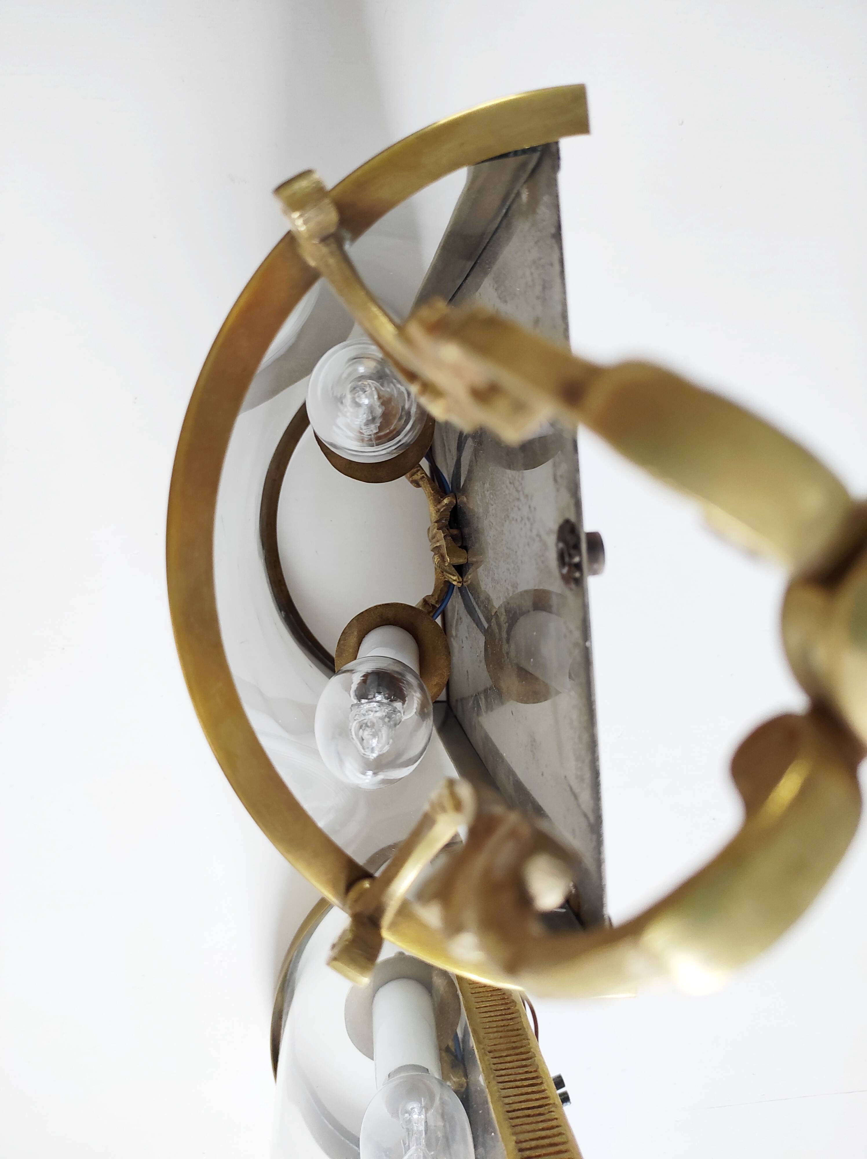 Pair of two-light wall sconces