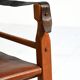 Pair of Scandinavian leather safari chairs