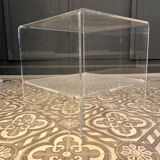 Pair of sofa pieces in plexiglass 1970/1980