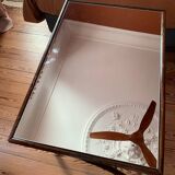 Mahogany folding table mirror top
