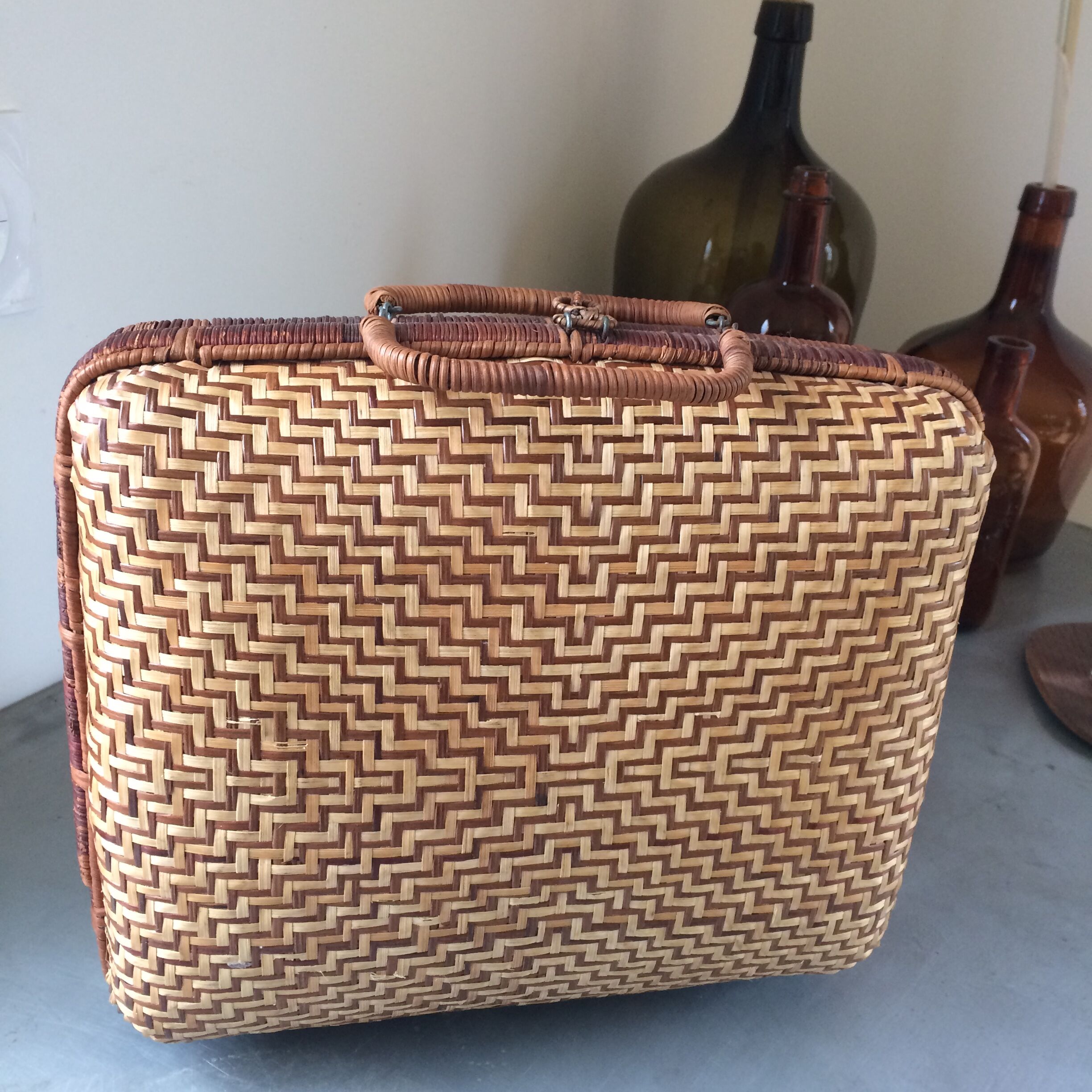 Vintage wicker case