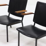 Set of 2 minimalist armchairs dutch design 1960s