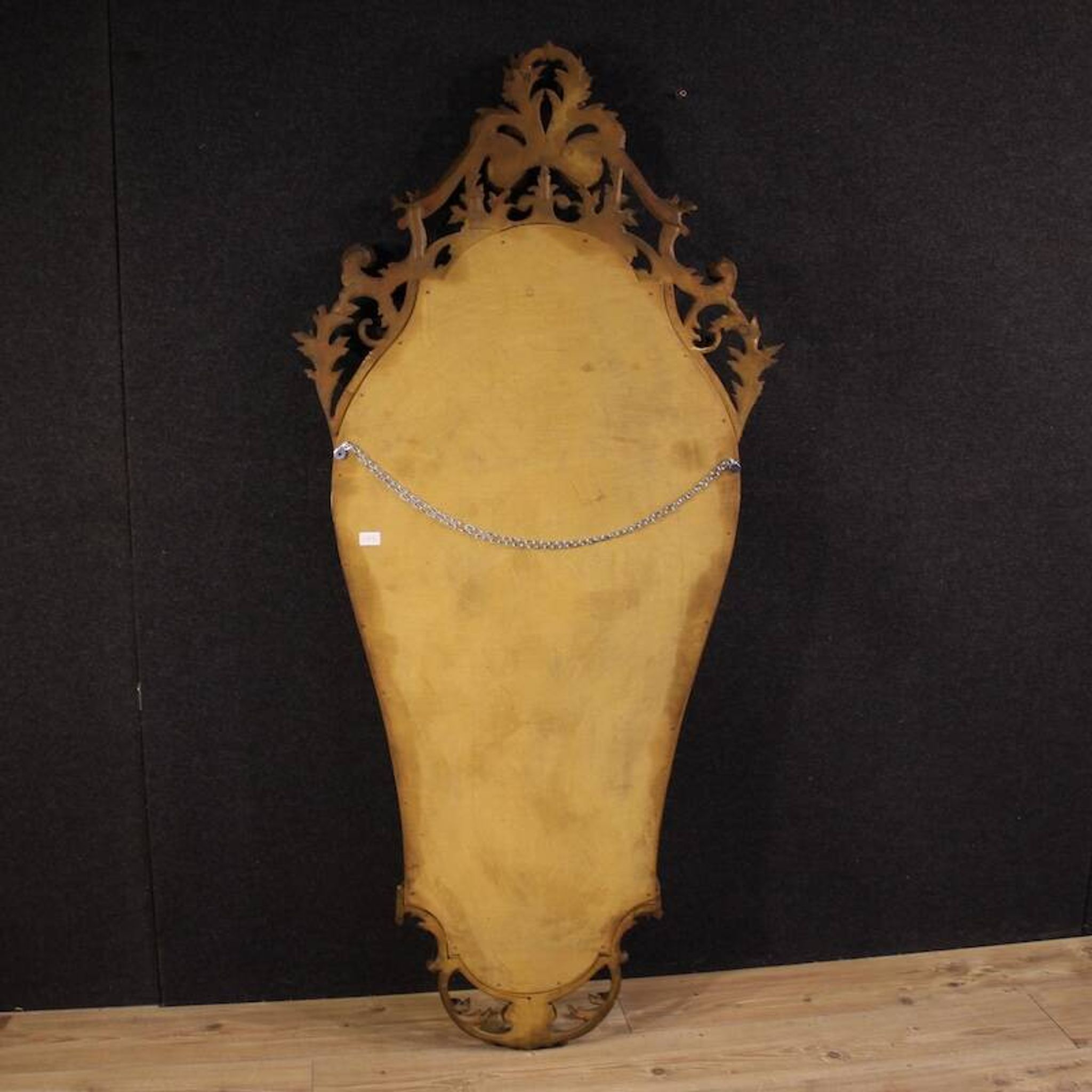 20th century Italian lacquered and gilded Louis XV style mirror