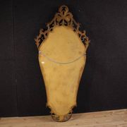 20th century Italian lacquered and gilded Louis XV style mirror