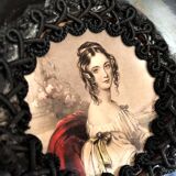 Wall frame portrait woman Empire style