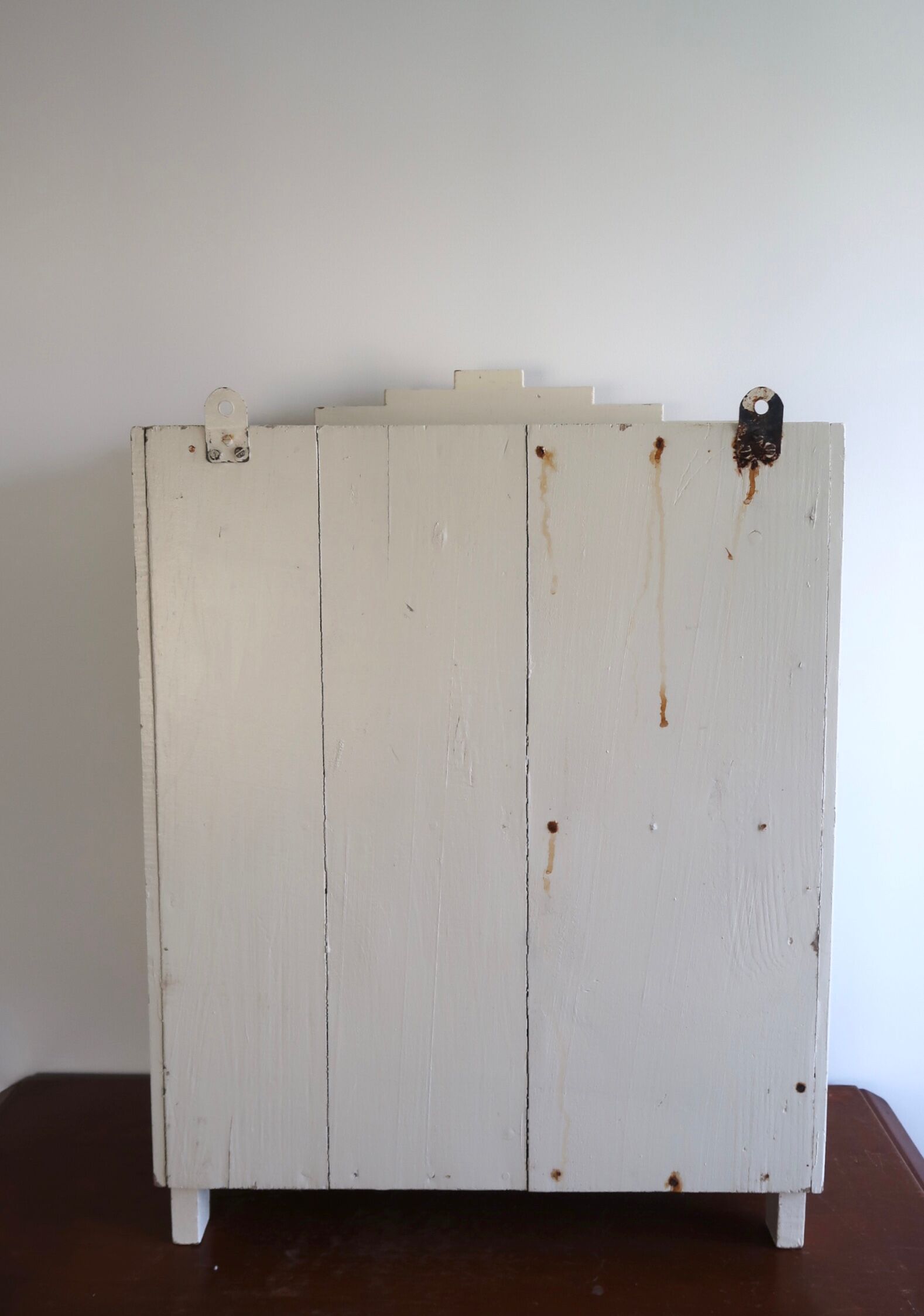 Kitchen cabinet or pharmacy in art deco wood