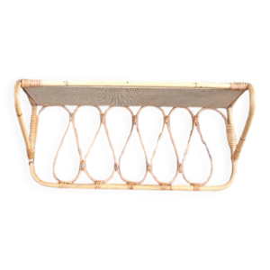 Étagère murale en rotin,