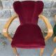 Pair of vintage studded velvet bridge chairs, 1950s
