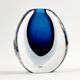 Signed Mid-Century Scandinavian Sommerso Glass Vase by Vicke Lindstrand for Kosta, Sweden, 1960s