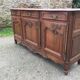 Louis XV sideboard in solid oak carved with 3 doors and 3 drawers