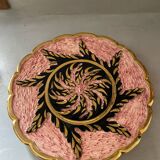 Large dish decorated with hand-signed rose gold