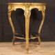 Gilded and lacquered faux marble living room coffee table