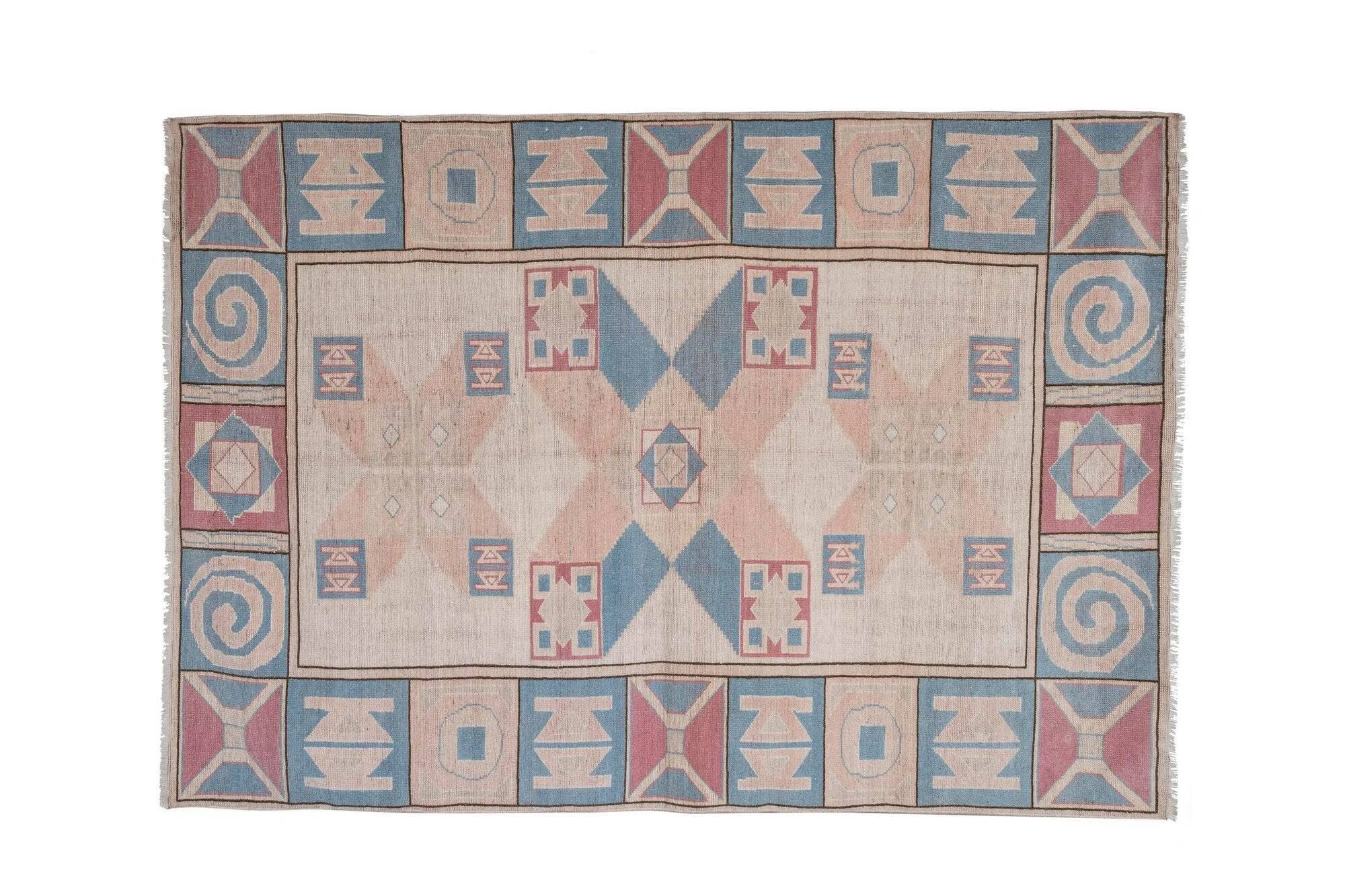 Vintage Turkish Oushak rug 175x252 cm