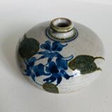 Ceramic bud vase with floral decoration