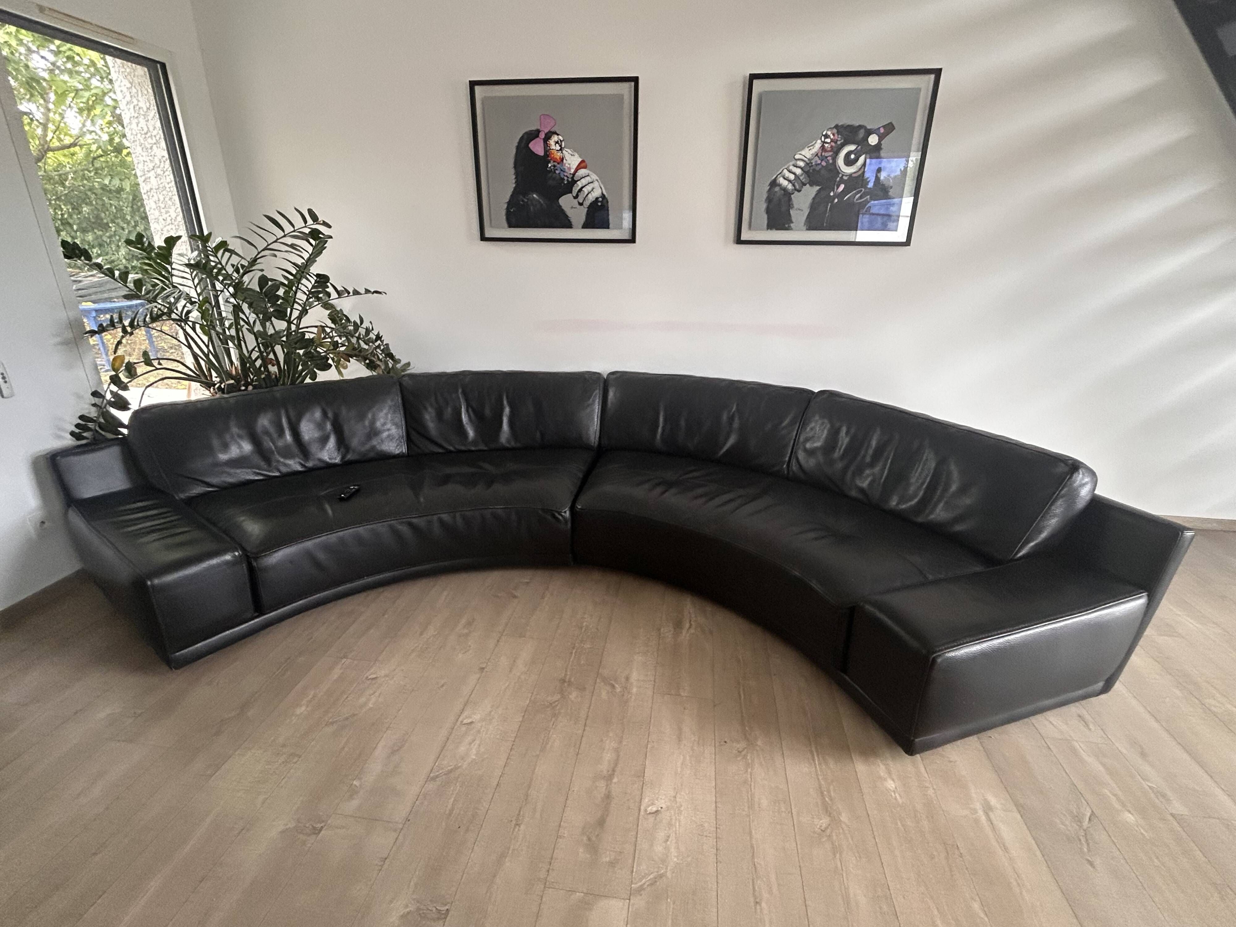 Ensemble canapé cuir modèle solstice roche bobois