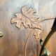 Grand porte-manteau Art Nouveau en bois sculpté – vers 1900