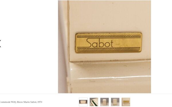 Commode de Willy Rizzo pour Mario Sabot années 70
