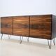 Exceptional sideboard Danish credenza 60s rosewood
