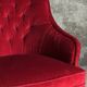 Red velvet toad armchair