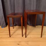 Pair of rosewood tables 64 B, designed by Erik Riisager Hansen, Haslev Møbelsnedkeri, Denmark, 196