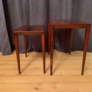Pair of rosewood tables 64 B, designed by Erik Riisager Hansen, Haslev Møbelsnedkeri, Denmark, 196