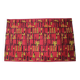 Small geometric abstract wool bouclé carpet/rug, 1950s, Czechoslovakia