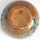Sandstone bowl with blue flowers