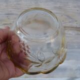 Cut glass candy box with golden edge