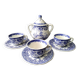 3 Lunéville KG earthenware coffee cups
