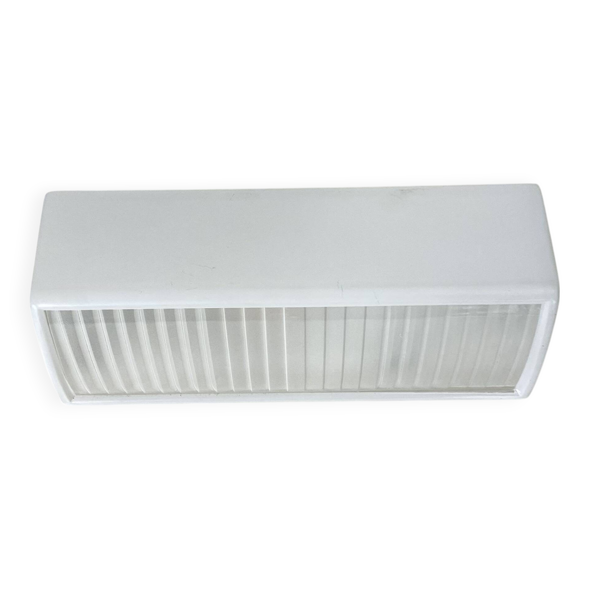 Holophane prismatic white enameled glass wall light LAMP-7317