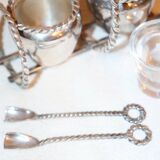 Silver-plated metal salt and pepper shakers