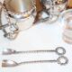 Silver-plated metal salt and pepper shakers