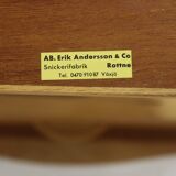 Set of 2 oak bedside tables, Erik Andersson, Sweden 1960