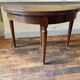 Half moon table in walnut style Louis philippe