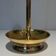 Neoclassical Fire Necessary in Polished Brass on Columnar Base Support
