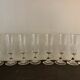 8 antique glass champagne flutes