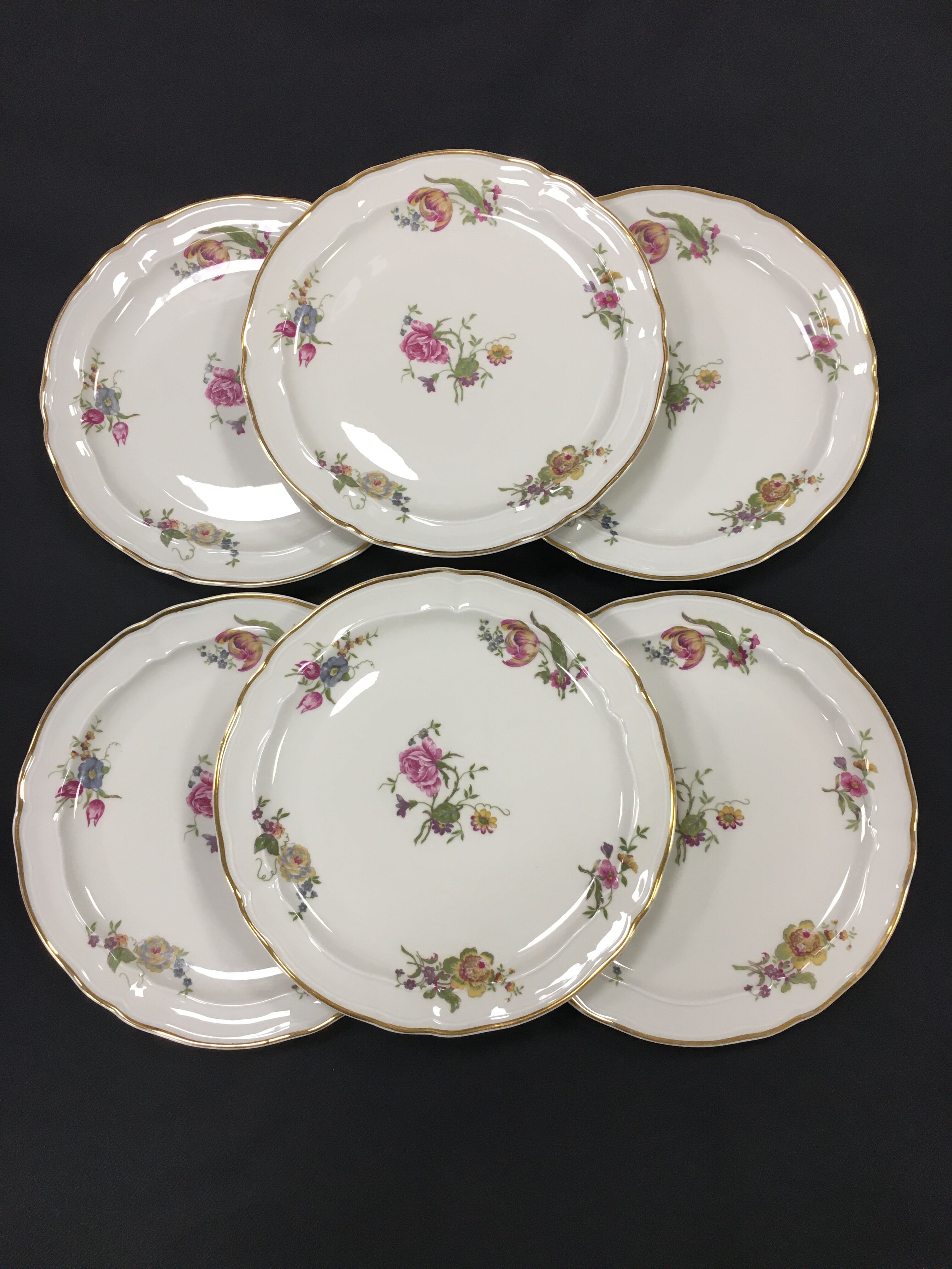 6 flat plates Bernardaud Limoges