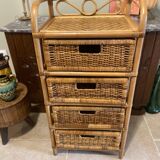 Storage unit, rattan chest of drawers